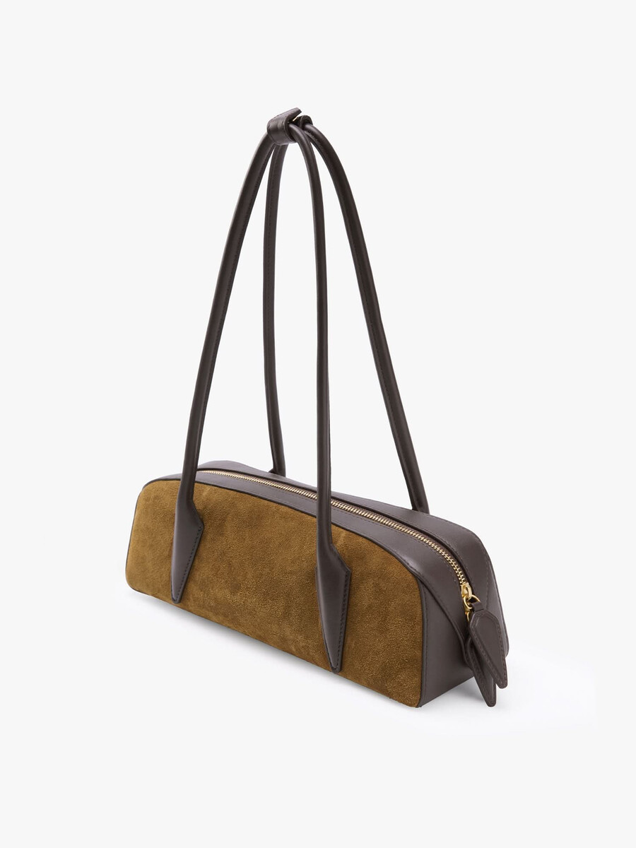 bolso de hombro de piel con patchwork