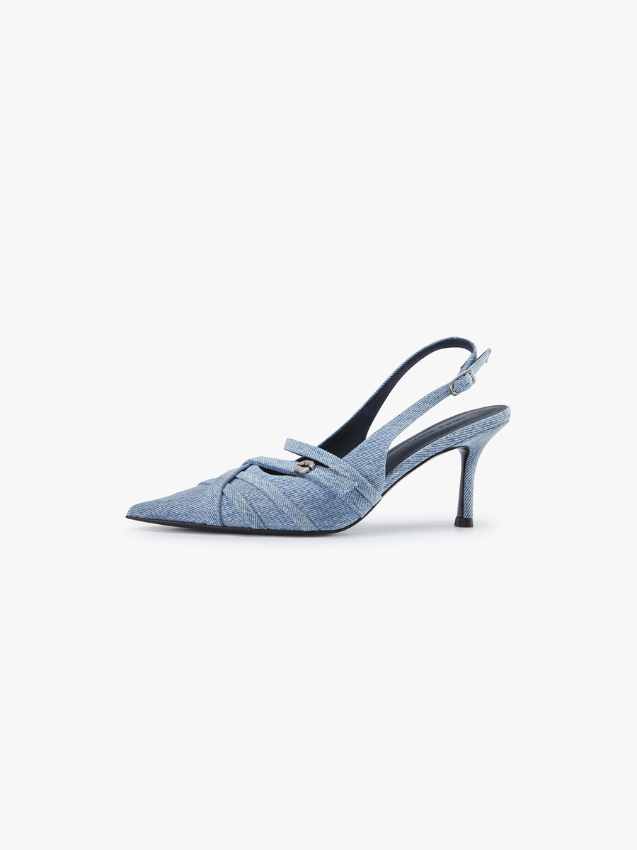 tacones altos de mezclilla