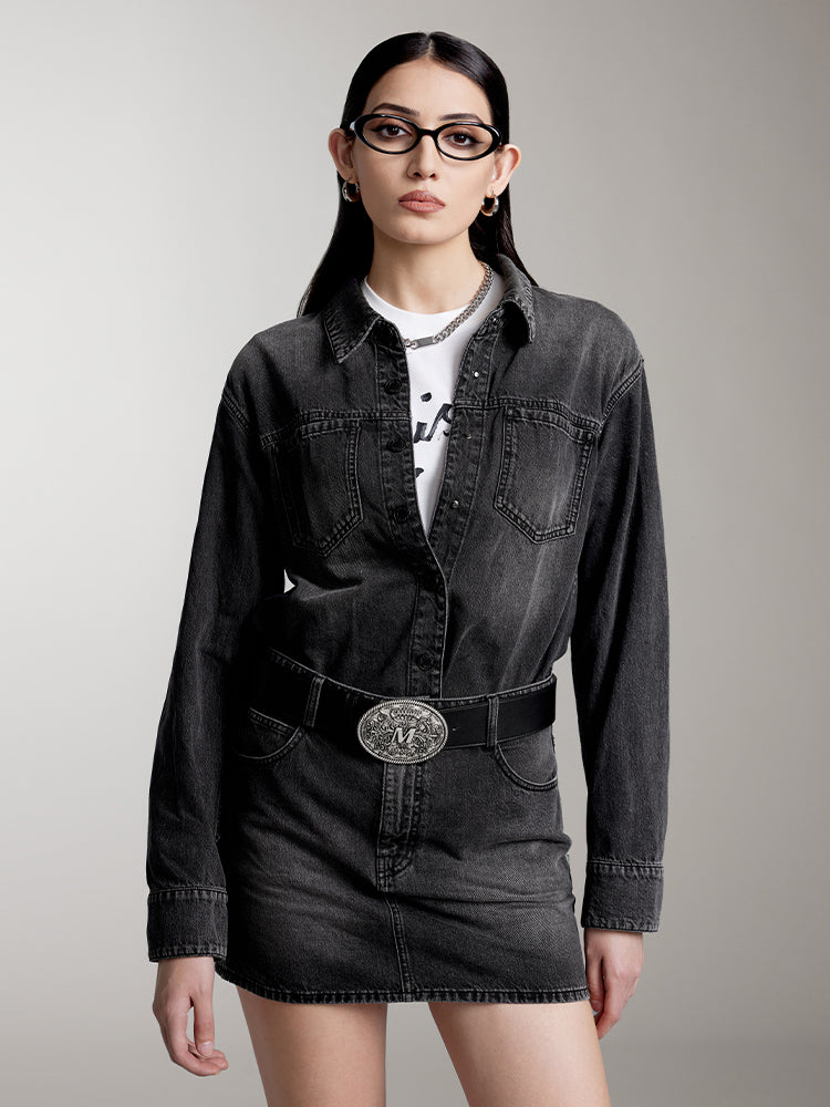 vestido vaquero negro