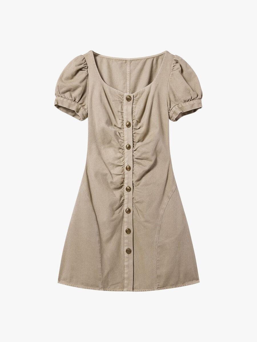 vestido vaquero plisado