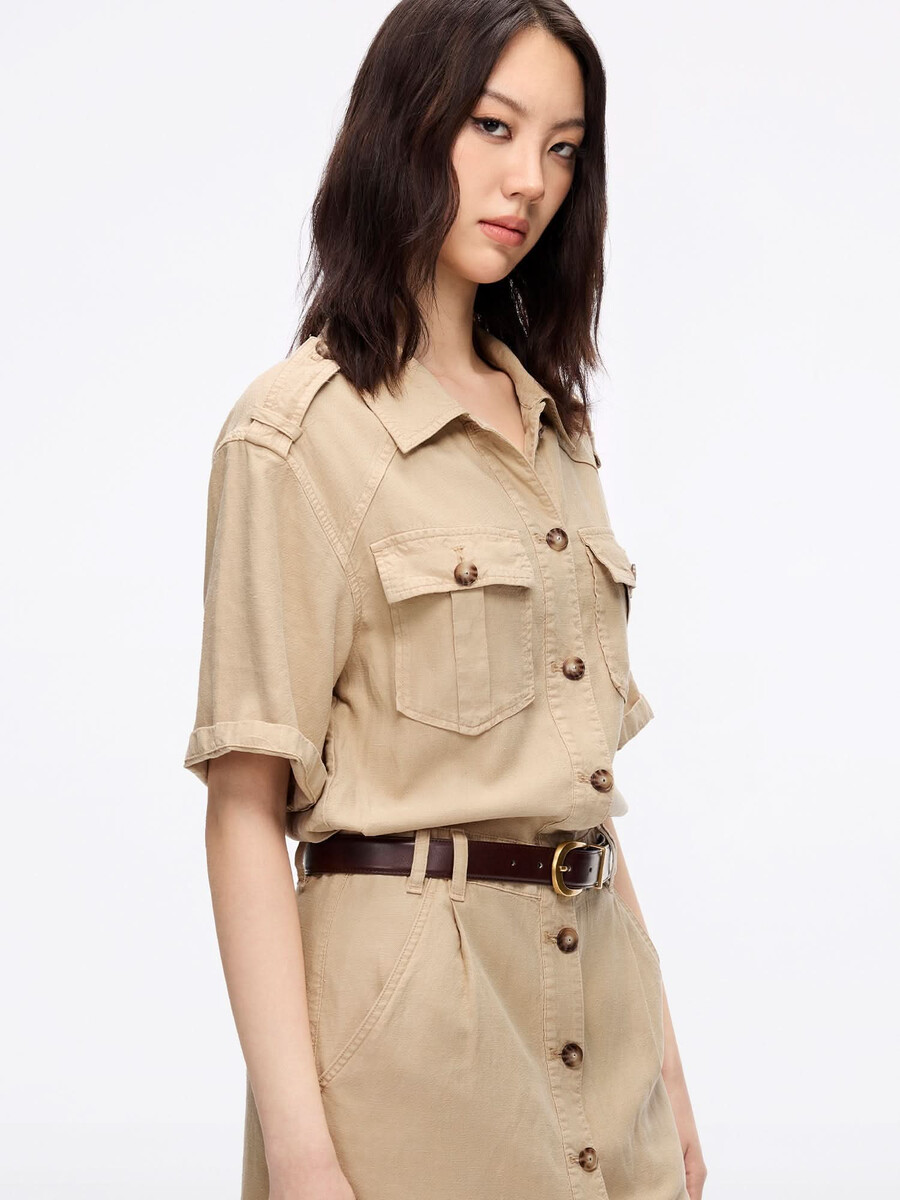 vestido vaquero con cinturón