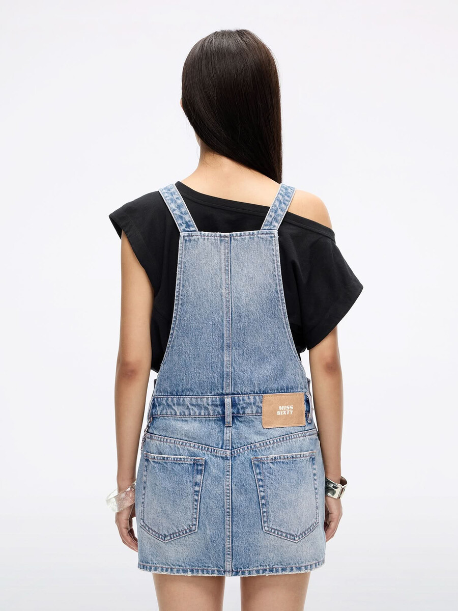 vestido estilo pichi de mezclilla