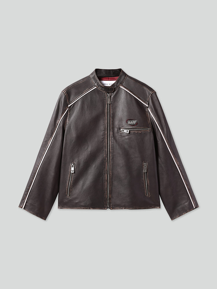chaqueta de cuero funcional