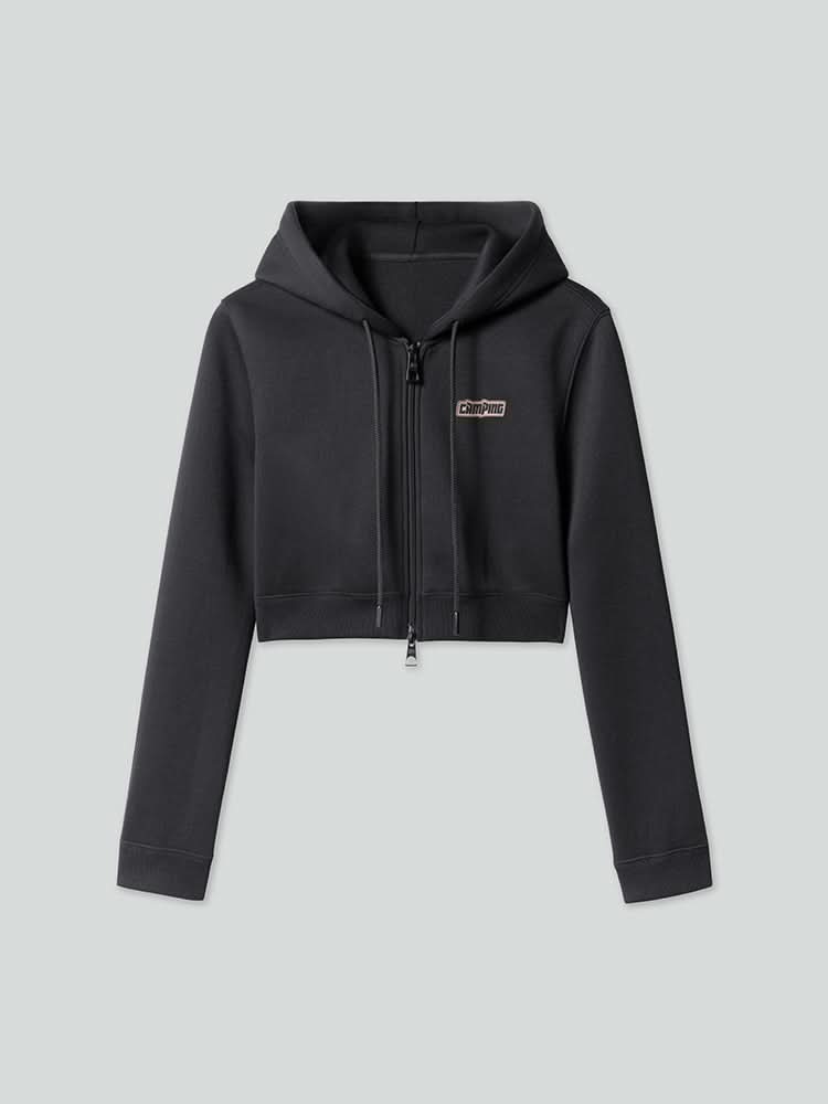 sudadera deportiva con capucha y doble cremallera