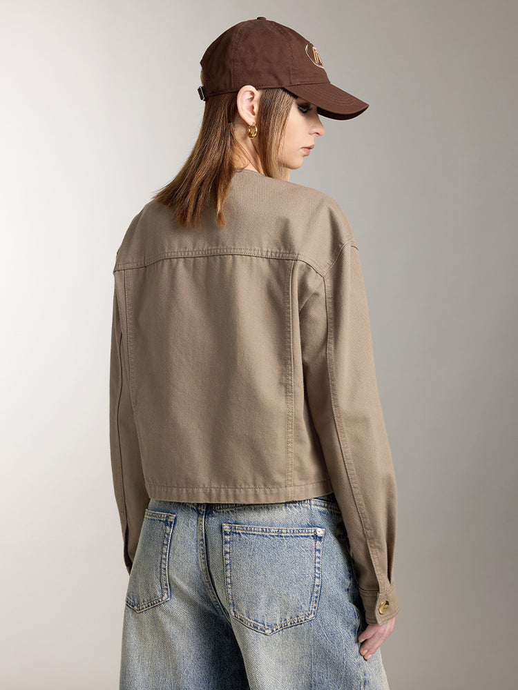 chaqueta verde caqui