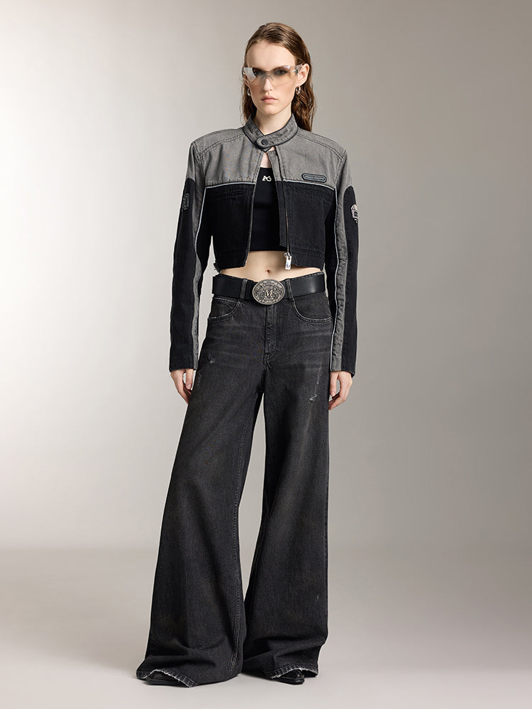 chaqueta vaquera con solapa