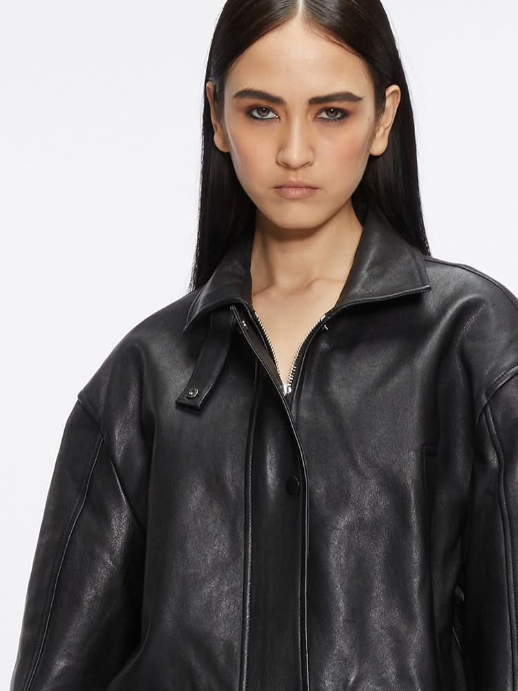 chaqueta de motociclista de cuero