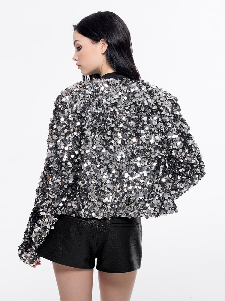 chaqueta acolchada adornada