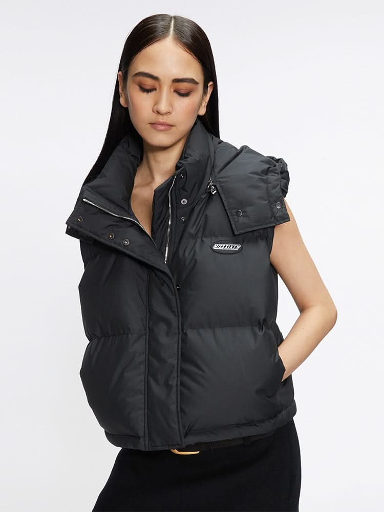 chaqueta chaleco con capucha desmontable