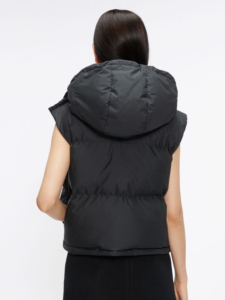 chaqueta chaleco con capucha desmontable