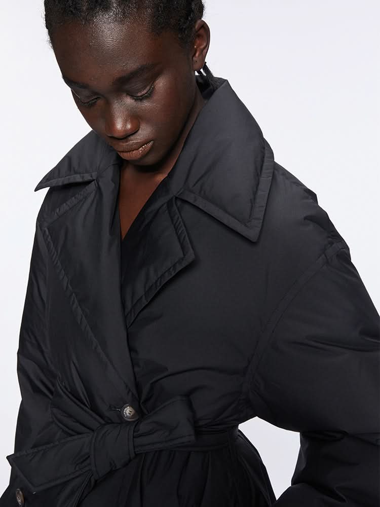 chaqueta abullonada con solapa