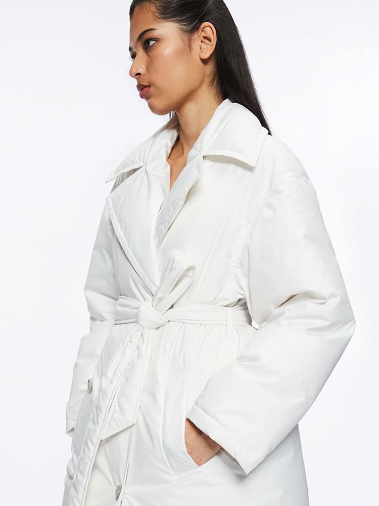 chaqueta abullonada con solapa