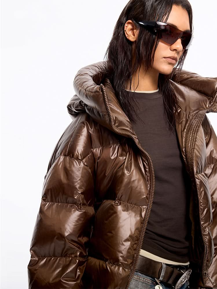 chaqueta acolchada con capucha