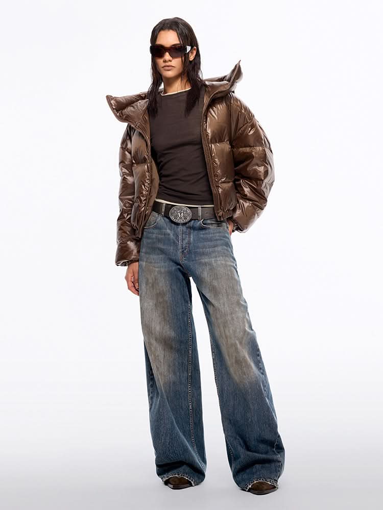 chaqueta acolchada con capucha