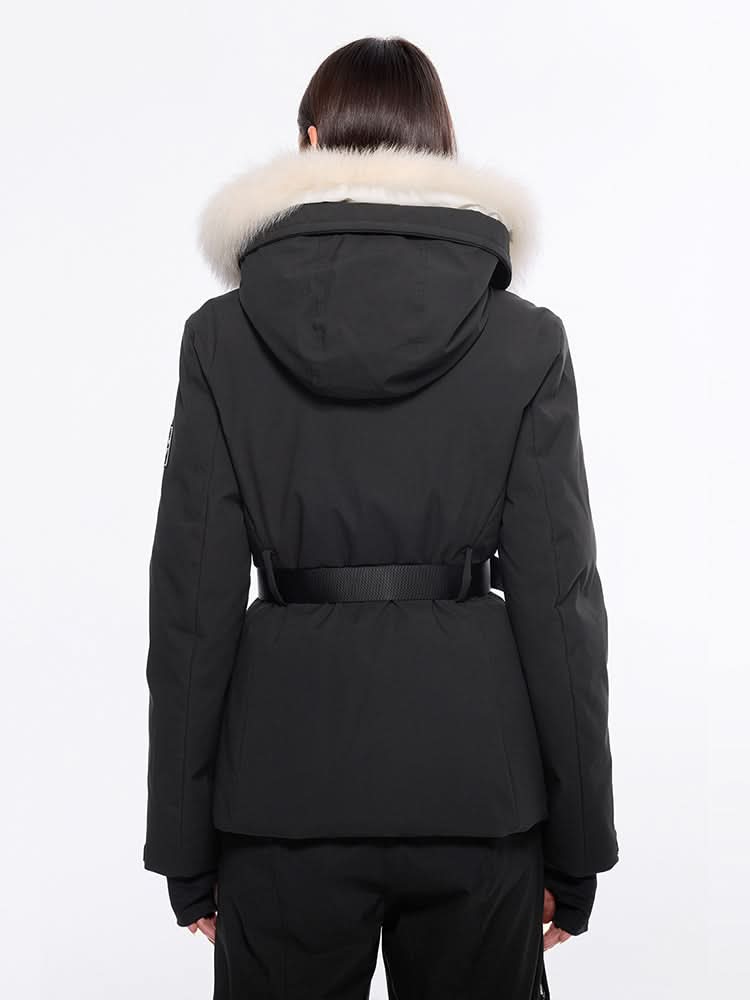 chaqueta acolchada de piel desmontable