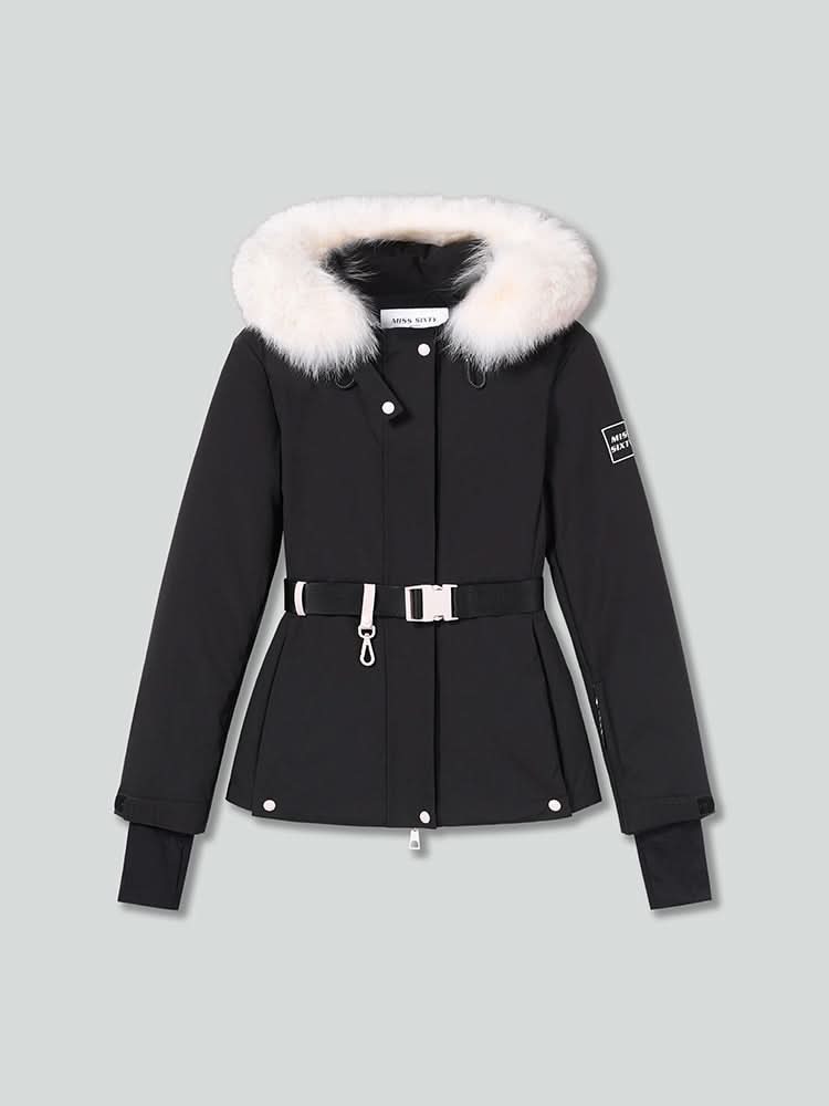 chaqueta acolchada de piel desmontable