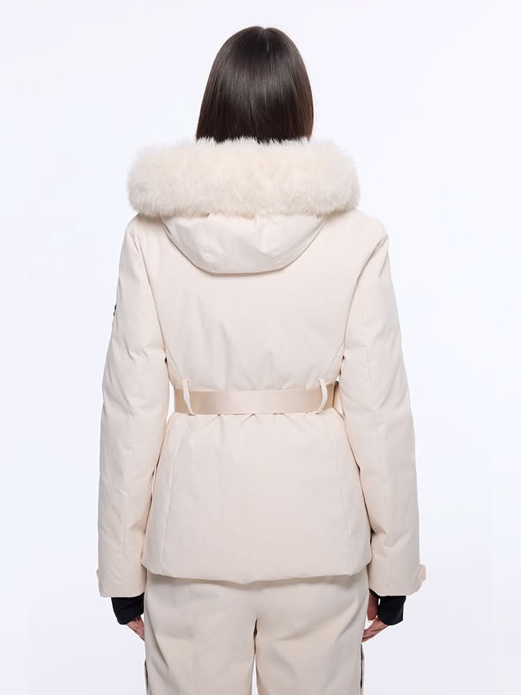chaqueta acolchada de piel desmontable