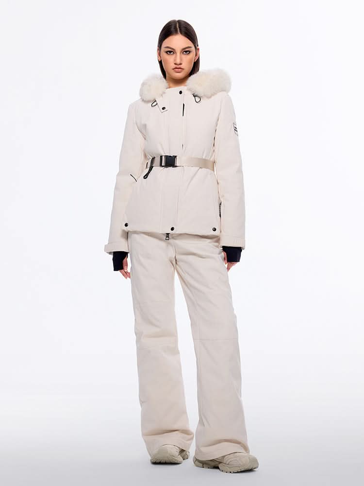 chaqueta acolchada de piel desmontable