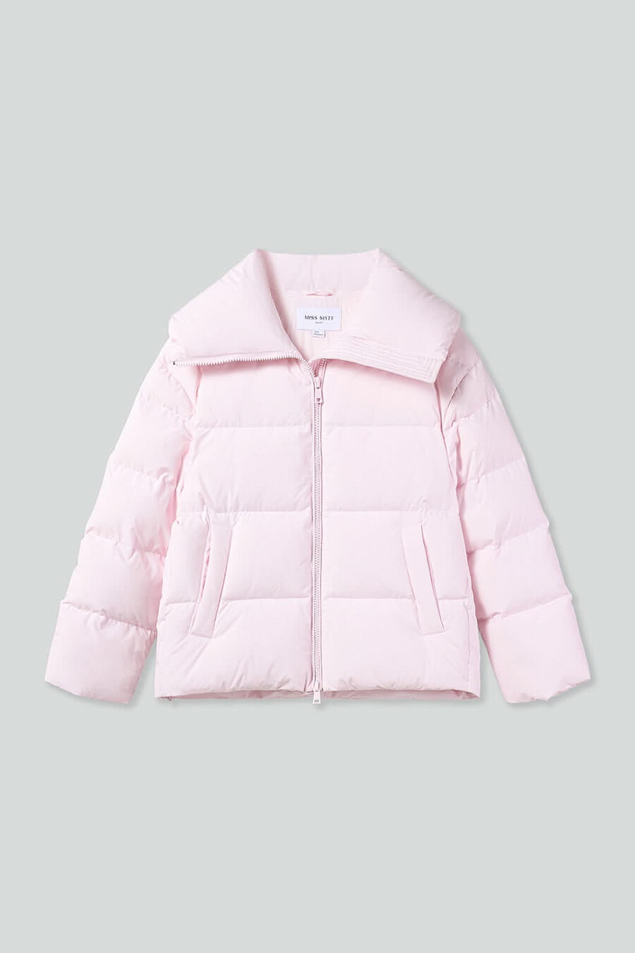 chaqueta de plumón gruesa y cálida con cuello alto