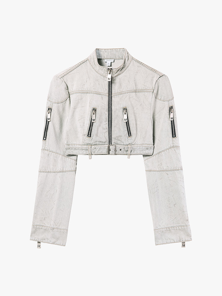 chaqueta de cuello alto