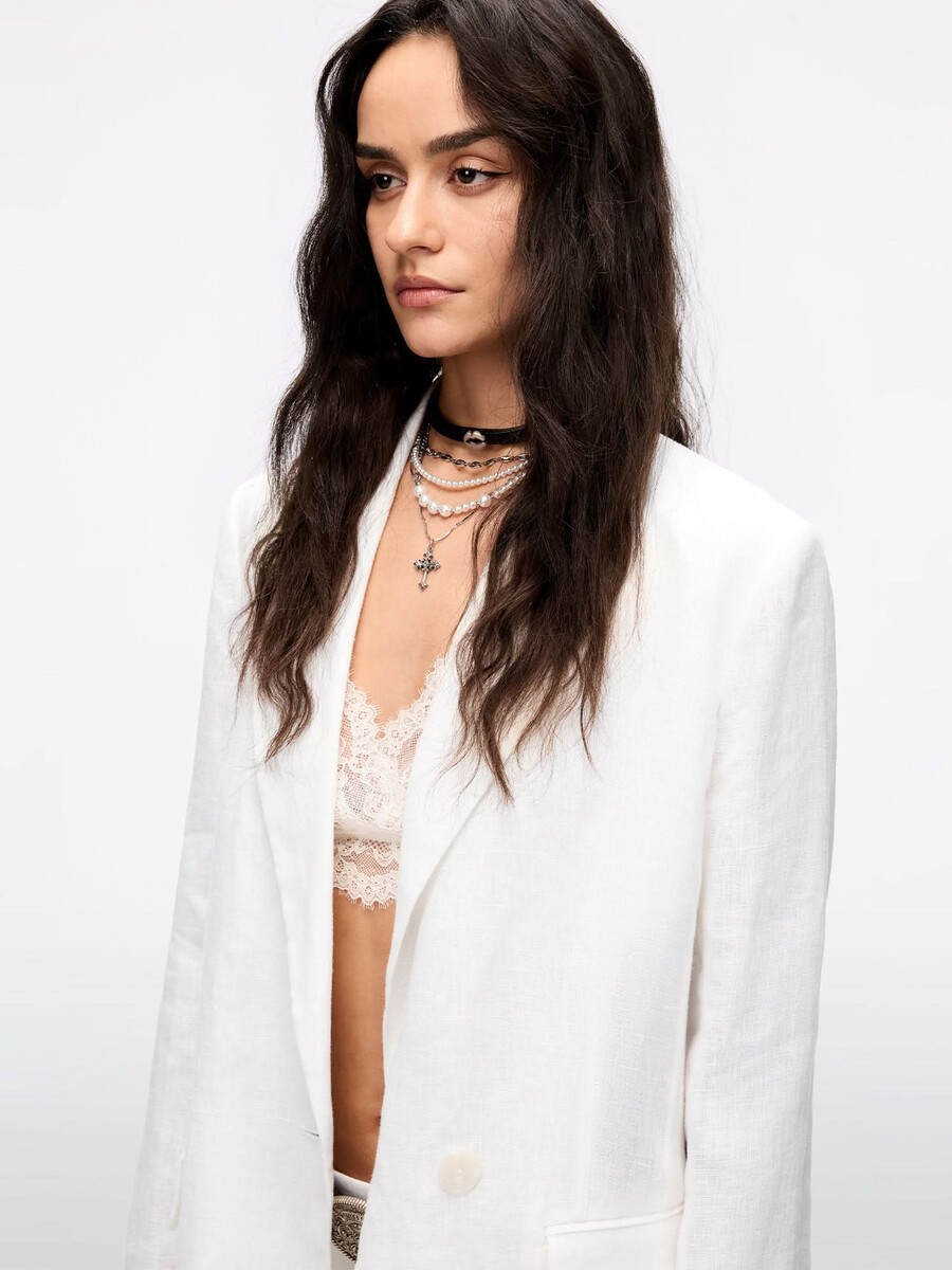 blazer de lino