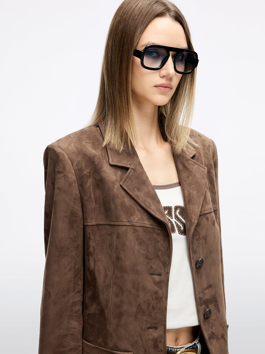 chaqueta de ante