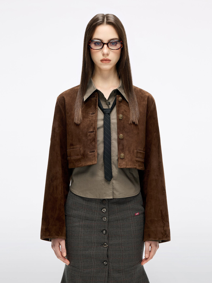 chaqueta de ante