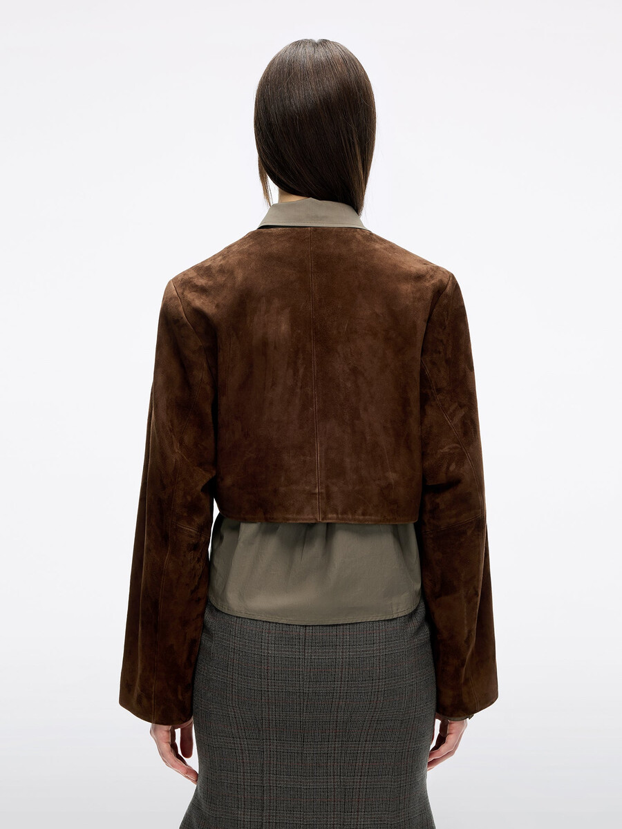 chaqueta de ante