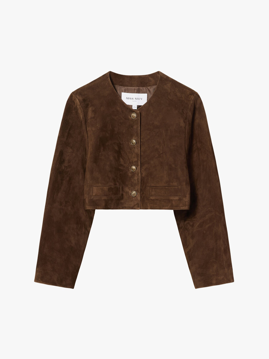 chaqueta de ante