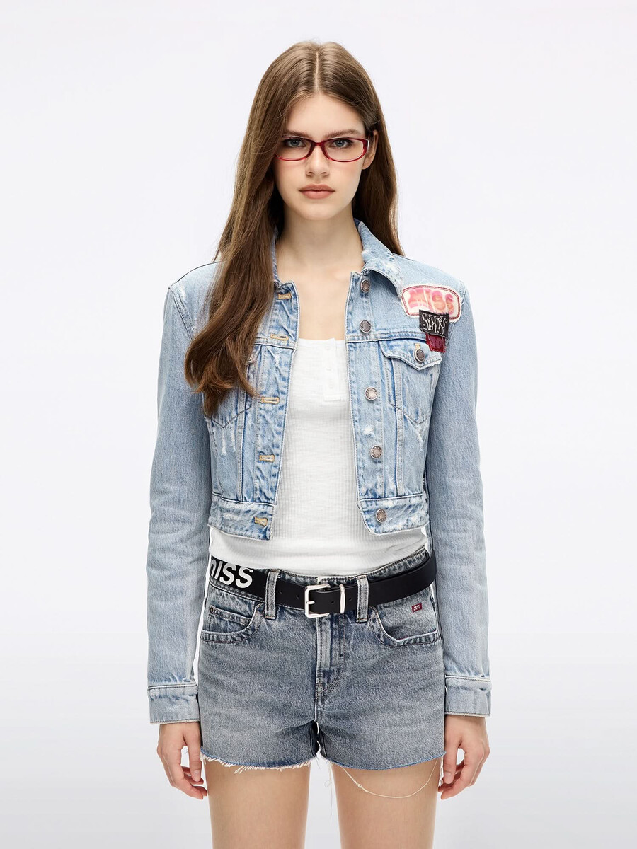 chaqueta vaquera de patchwork