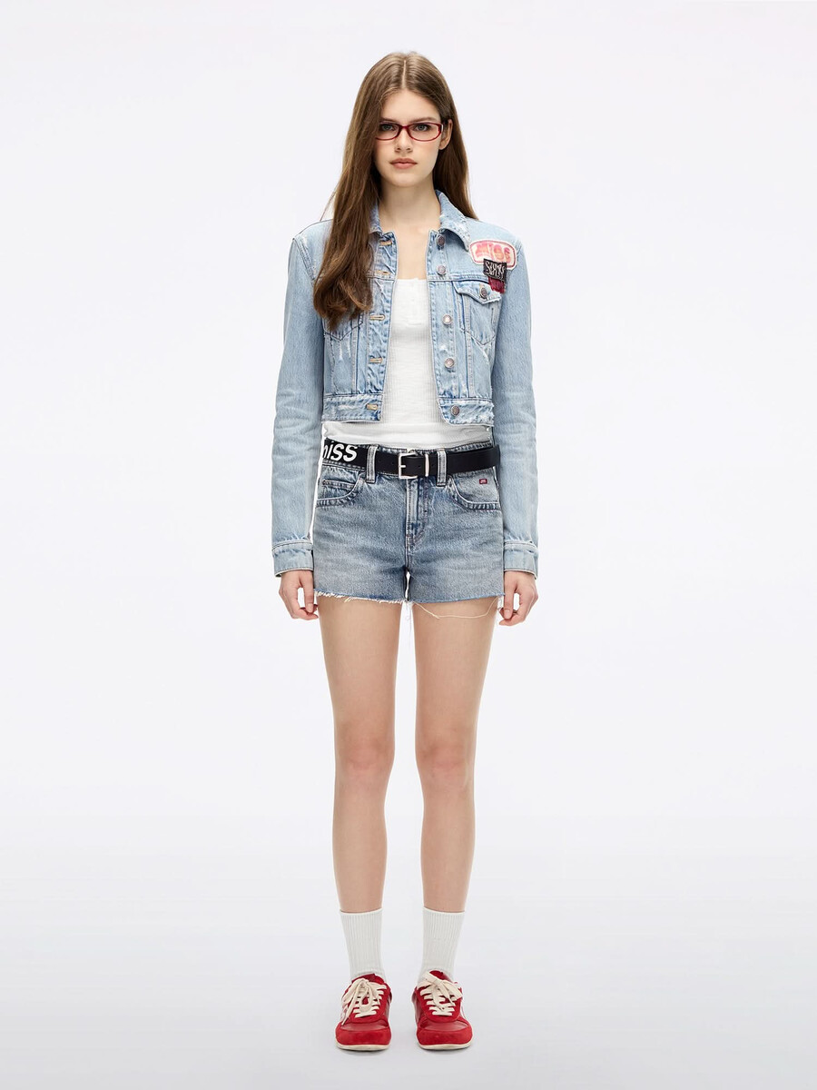 chaqueta vaquera de patchwork
