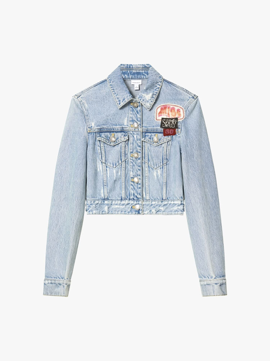 chaqueta vaquera de patchwork