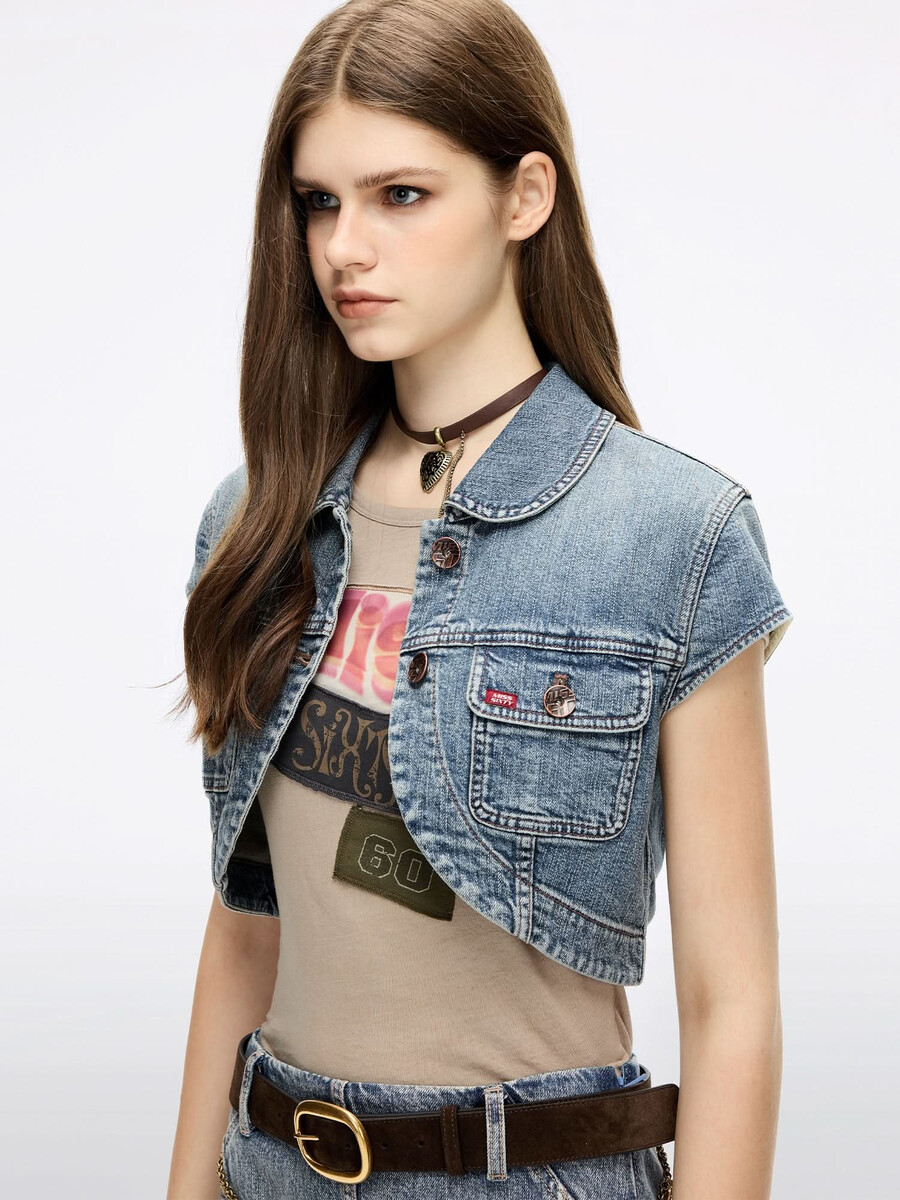 chaqueta vaquera corta