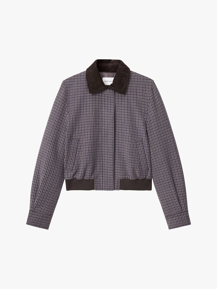 chaqueta corta con cuello