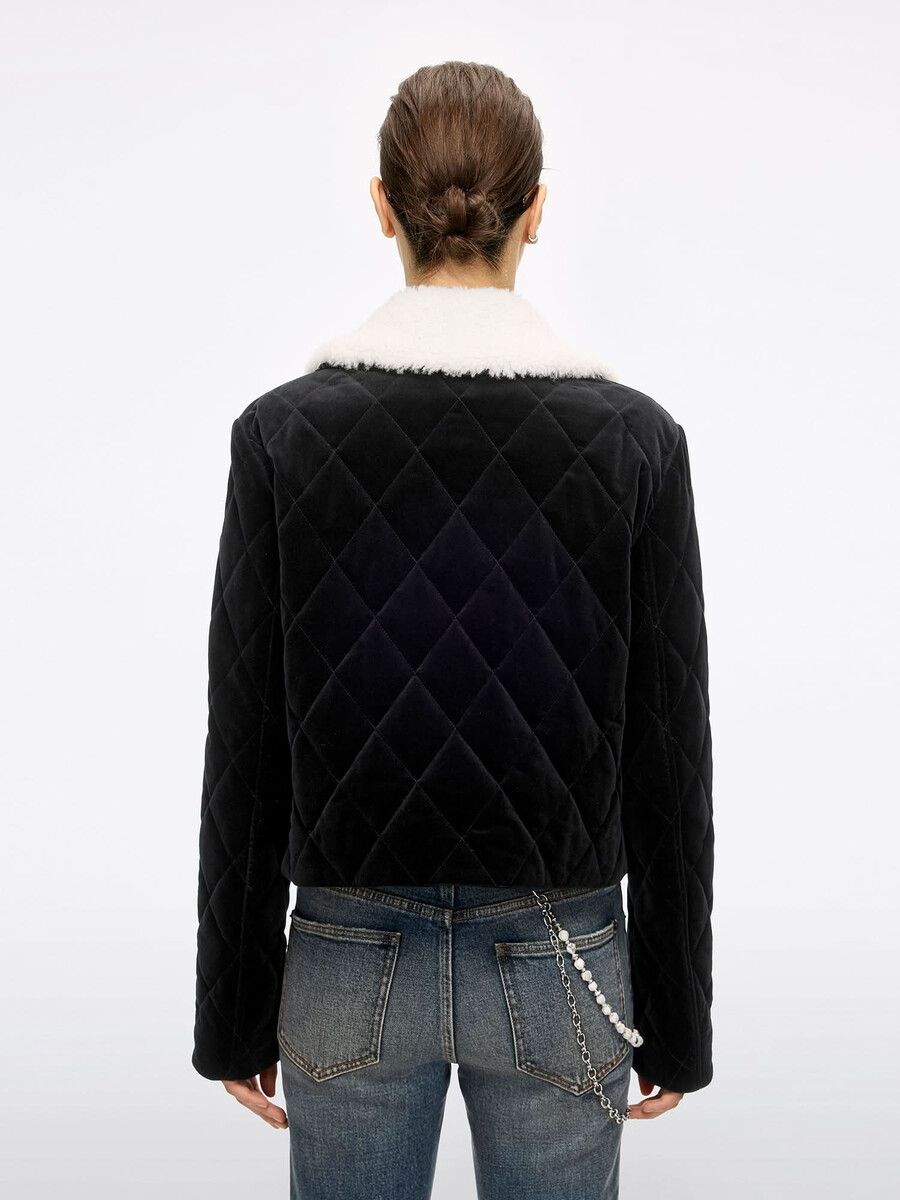chaqueta de terciopelo con solapa