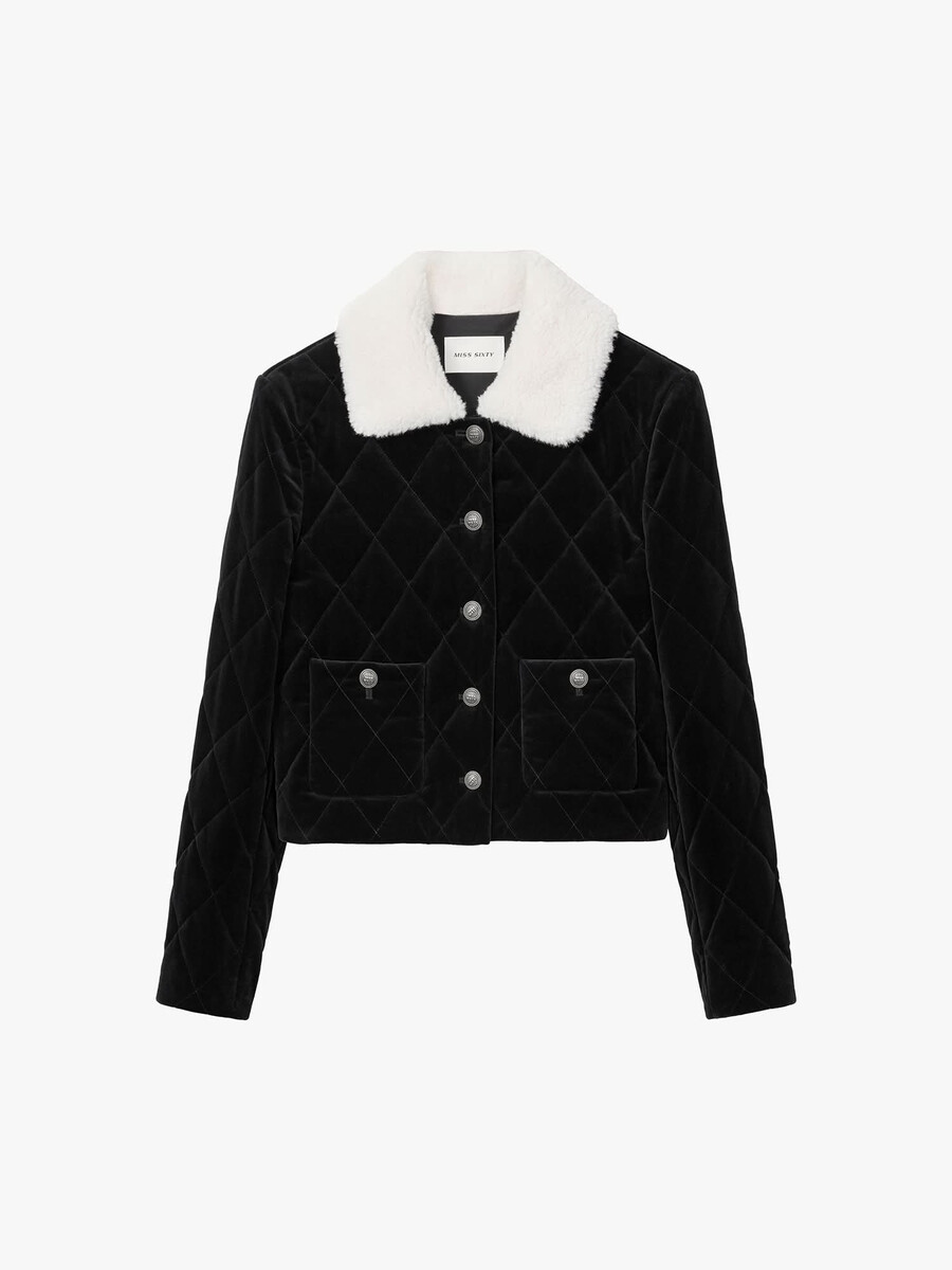 chaqueta de terciopelo con solapa