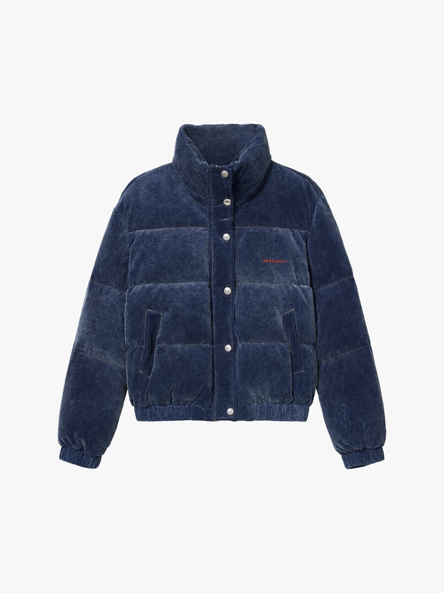 chaqueta acolchada de pana vaquera