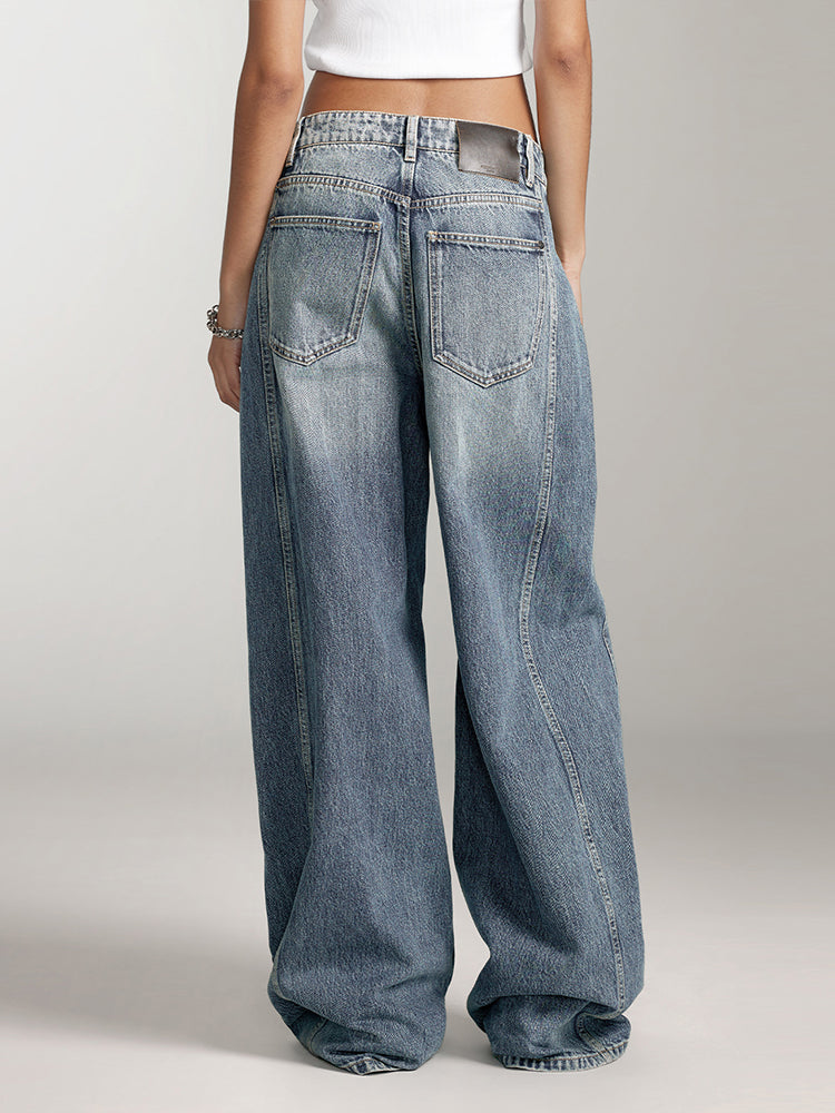 estilo jeans de corte recto