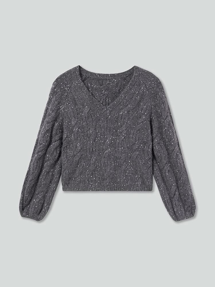 suéter de cuello en v