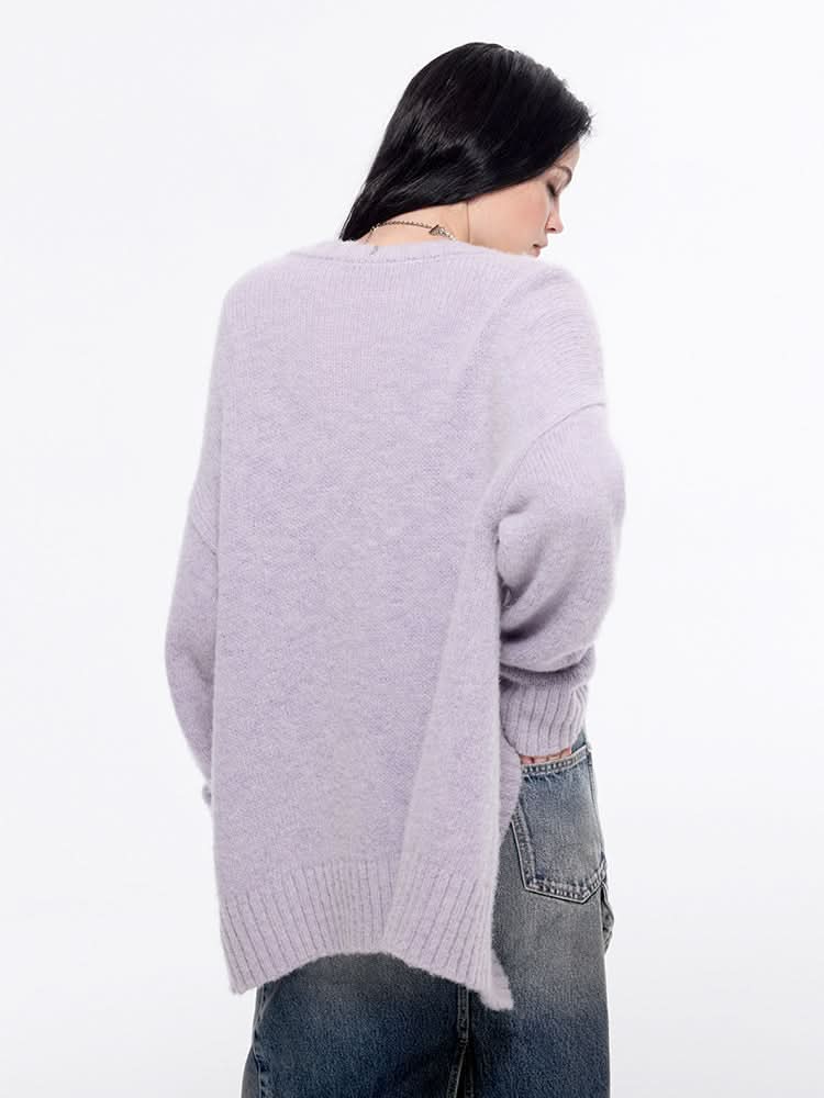 cárdigan de punto con cuello en v