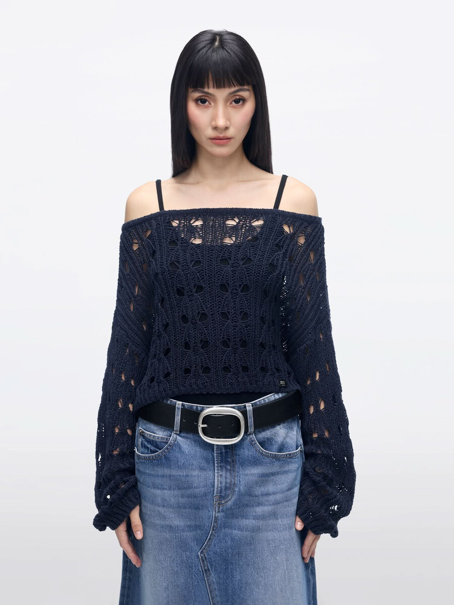 top de punto a crochet