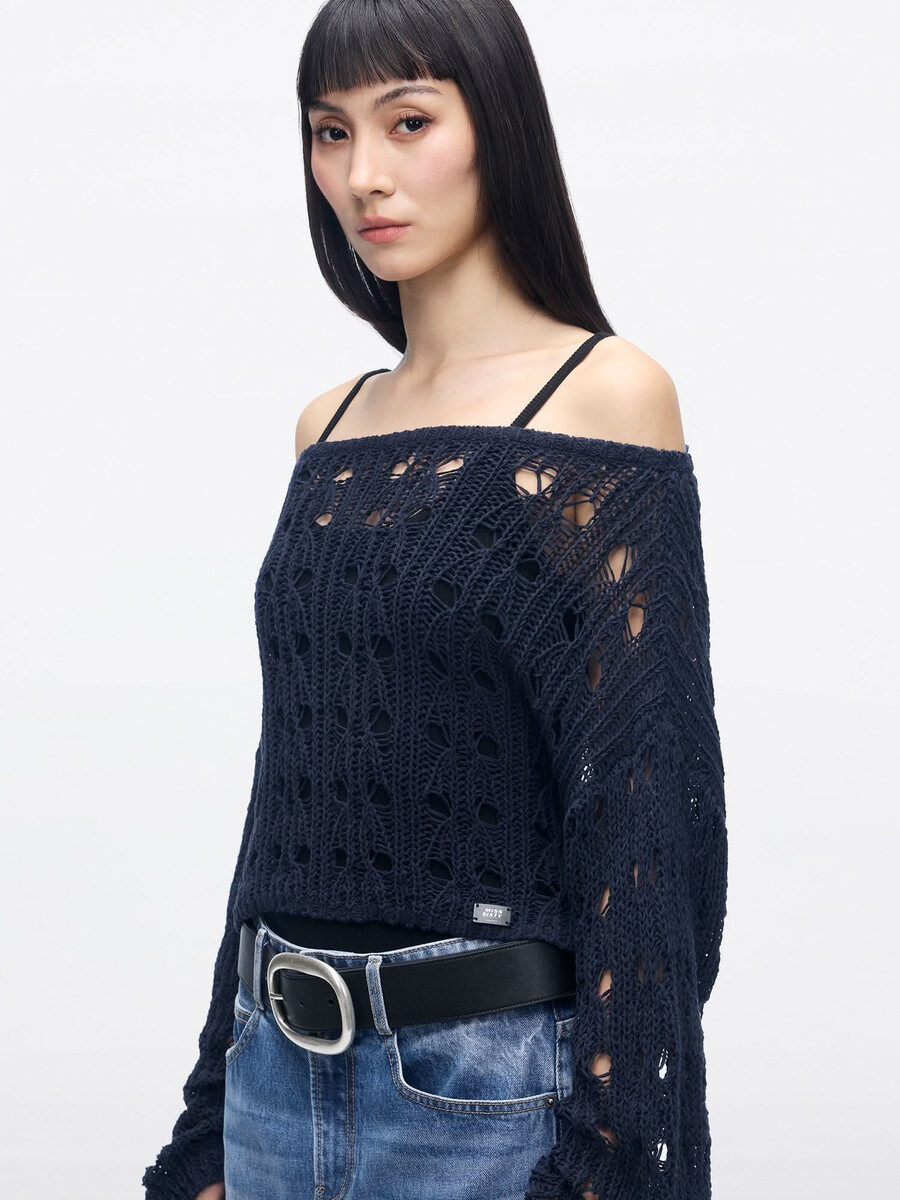 top de punto a crochet