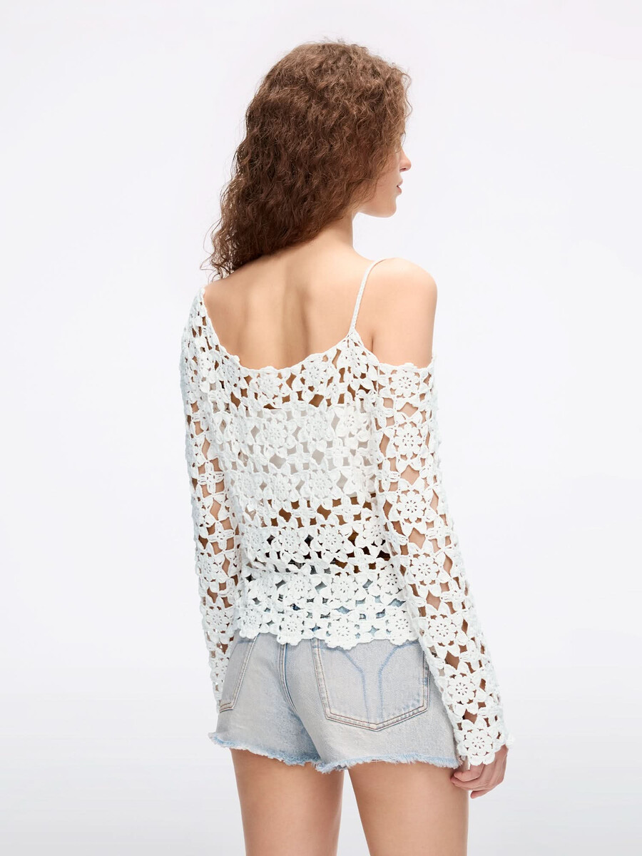 top de punto a crochet