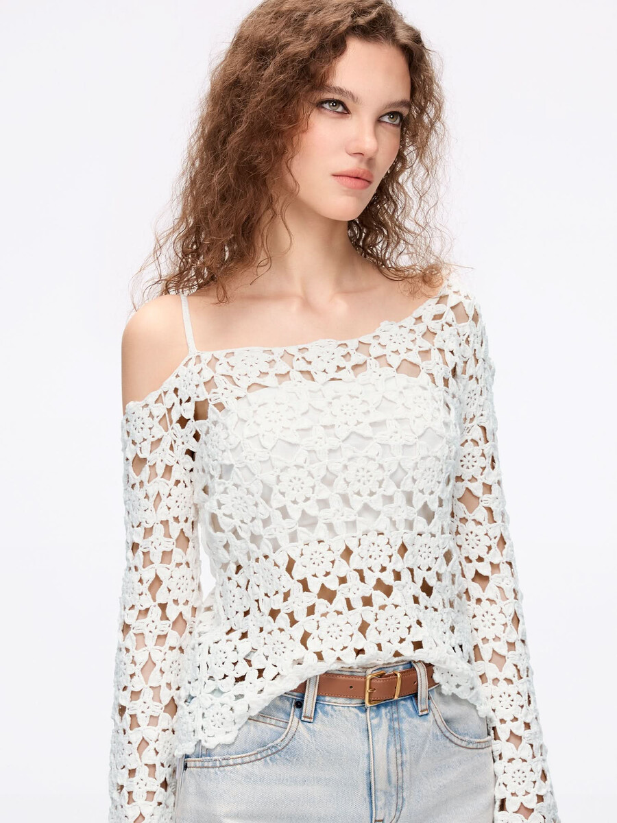 top de punto a crochet