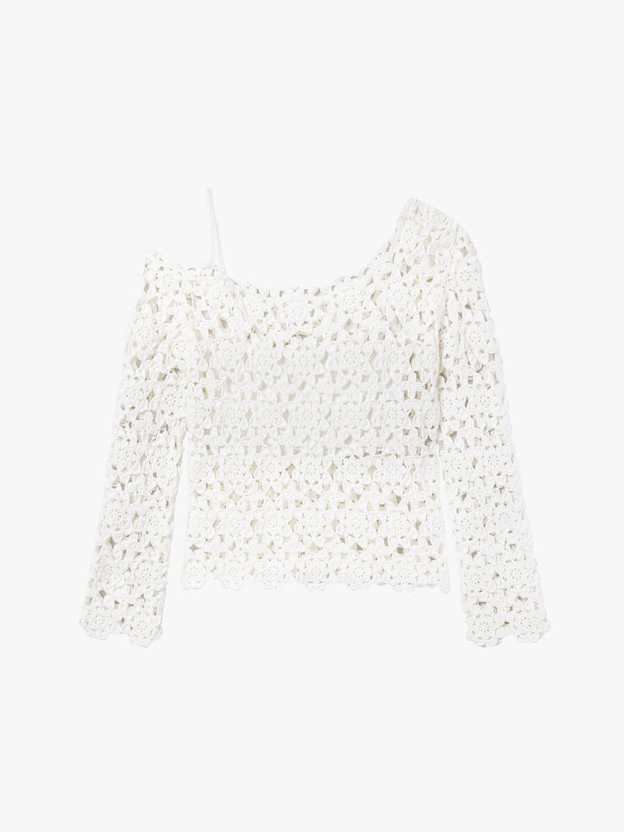 top de punto a crochet