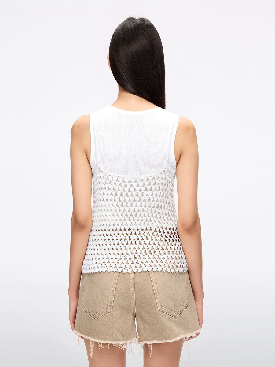 conjunto de dos piezas de chaleco de crochet