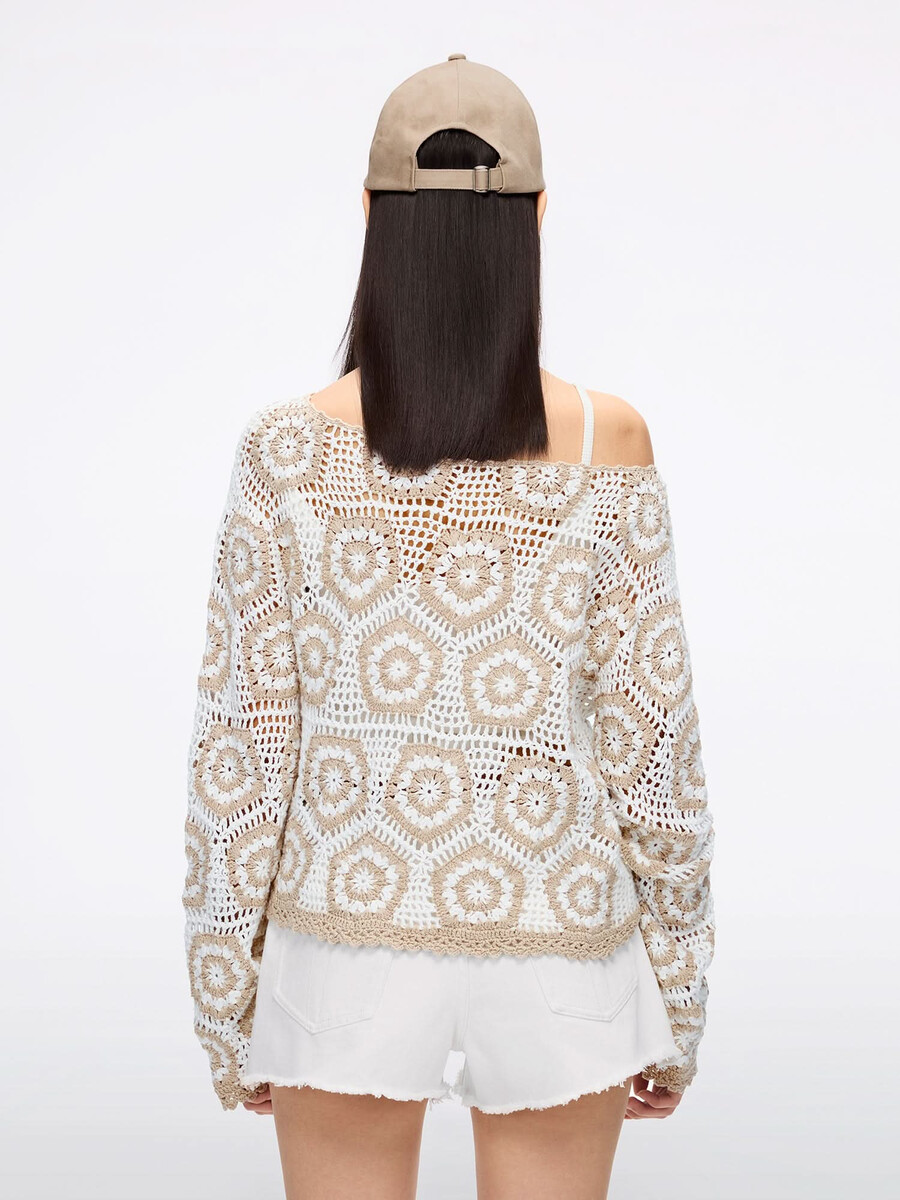 top corto de punto a crochet