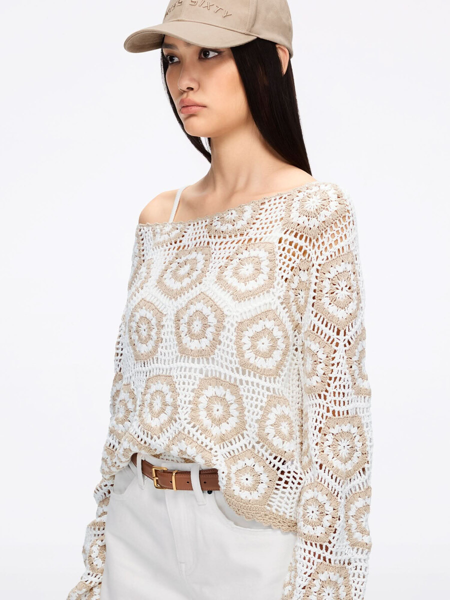 top corto de punto a crochet