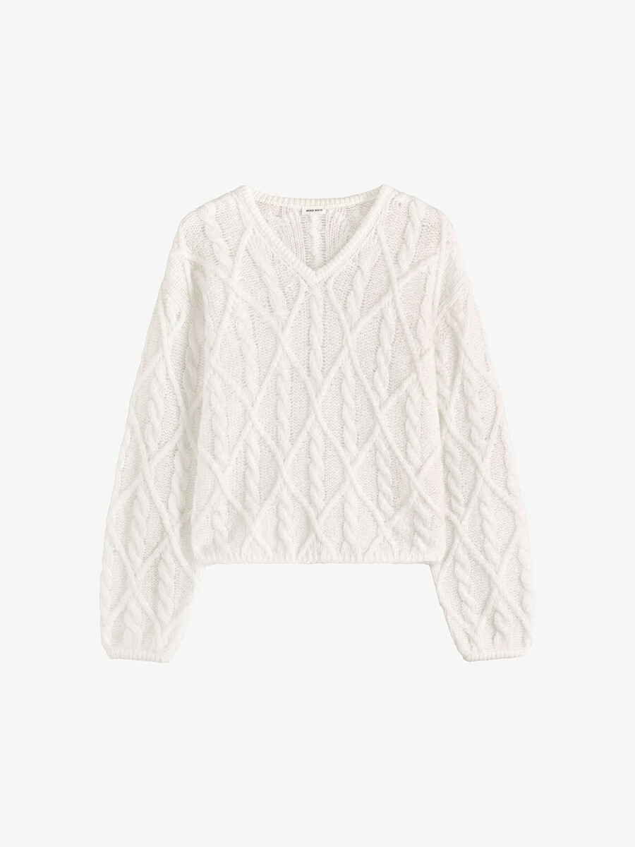 top de punto de mezcla de mohair