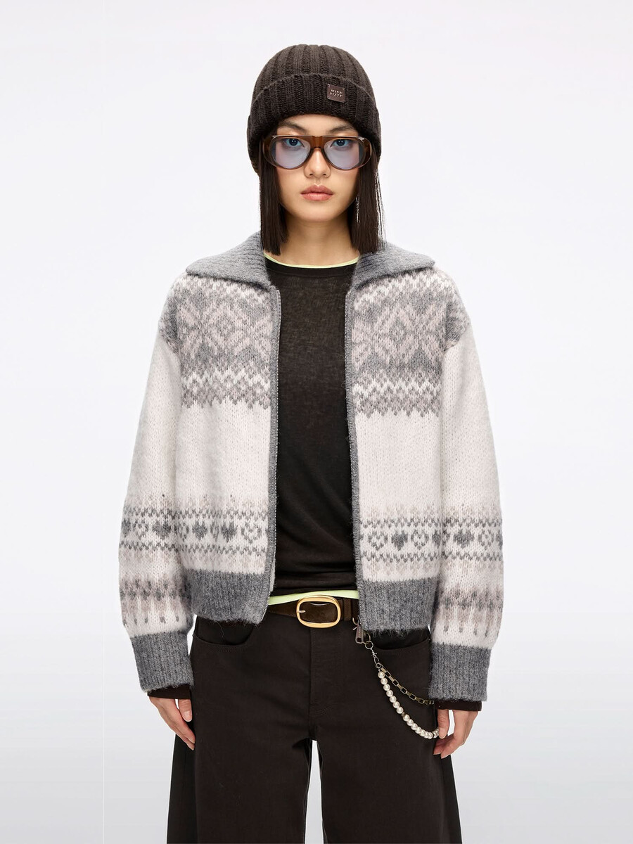 cárdigan de mezcla de alpaca